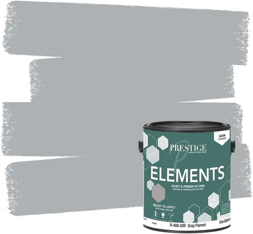 Vista 20 de PRESTIGE Paints Elements - Pintura interior e imprimación en uno, cáscara de huevo, 1 galón, gris cabo