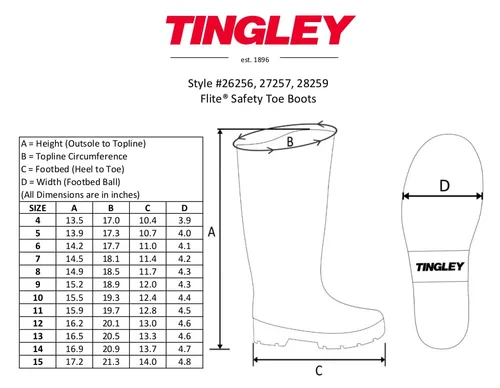 Vista 4 de Tingley Flite 27251 - Botas de seguridad con suela de tacos para hombre 11mujer 13, color negro