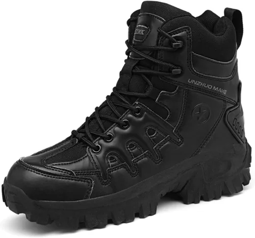 Vista 9 de Men's Military Tactical Boot Lightweight Comfortable Boots Motorcycle Combat Hiking Boots Hiking Boots Hiking Shoes