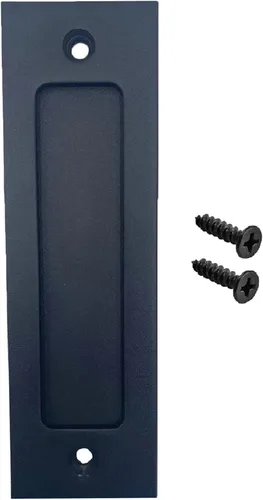 Vista 6 de Running Black - Juego de tiradores de dedo para puerta corrediza de granero de 6 pulgadas Mango invisible moderno y simple con parte inferior