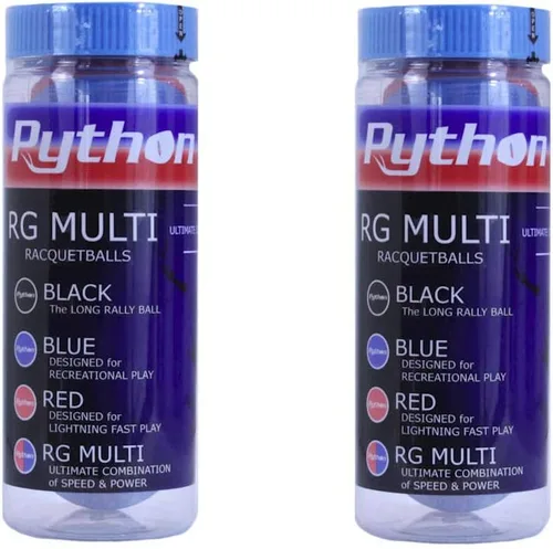Vista 7 de Python 3 Ball Can RG - Bolas de raqueta multicolor (respaldadas por la leyenda de racquetball Ruben González!)