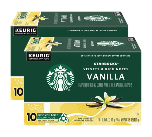 Vista 30 de Cápsulas de café K-Cup de Starbucks, café con sabor caliente o helado, caramelo, 10 cápsulas Keurig Cápsulas K-Cup 100% Arabica para cafeteras