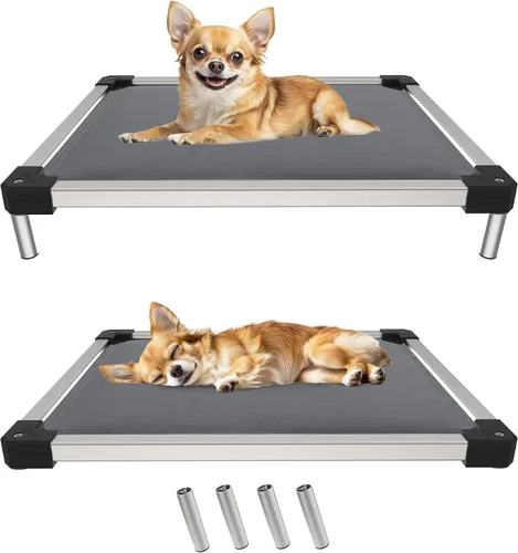 Vista 19 de FXW TitanNest Cama Elevada para Perros a Prueba de Masticación, Catre Elevado para Uso en Interiores/Exteriores/Camping, Cama Acolchada