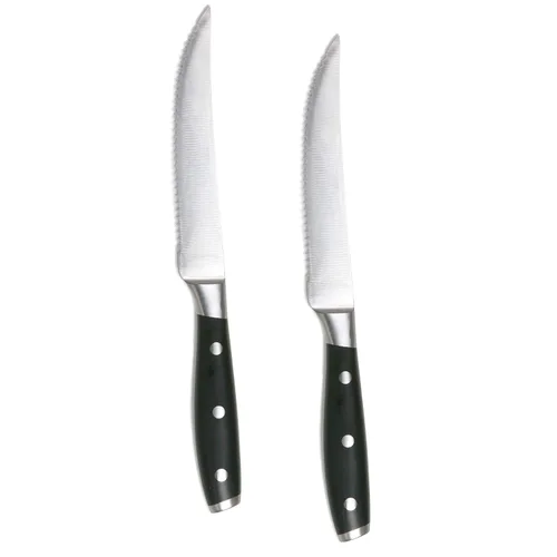 Vista 2 de Norpro Cuchillos para carne de acero inoxidable de 5 pulgadas, juego de 2 piezas