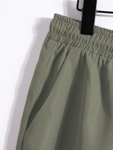 Vista 6 de GORGLITTER Conjunto de 2 piezas para hombre, camisa y pantalones cortos con botones y manga corta