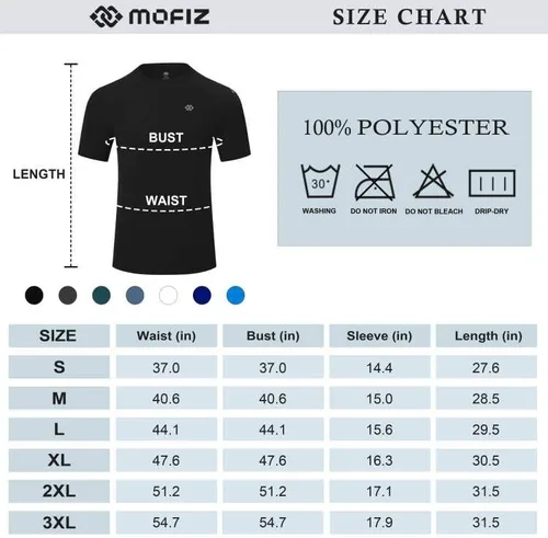 Vista 7 de MoFiz Camisas de protección solar UPF 50+ UV para hombre, camiseta de natación de manga corta, camiseta de pesca para hombre, playa al aire libre