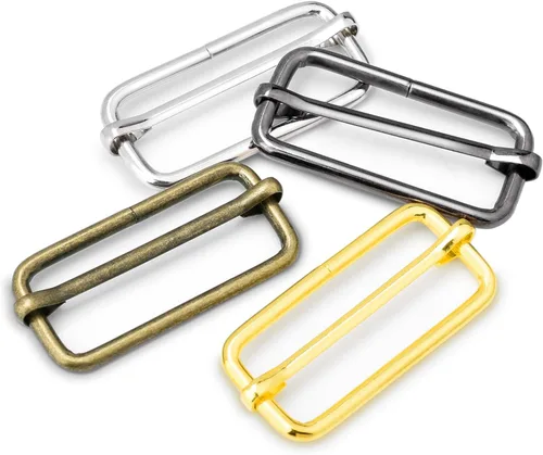 Vista 9 de CooBigo Paquete de 25 hebillas deslizantes ajustables de metal de 1 pulgada, ajustador rectangular Tri-Glide, deslizador de correa de tirantes