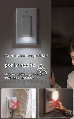 Vista 6 de SOZULAMP Interruptor de luz de 3 vías con luz nocturna, fácil de instalar, no requiere neutral, interruptor iluminado de tres vías con sensor