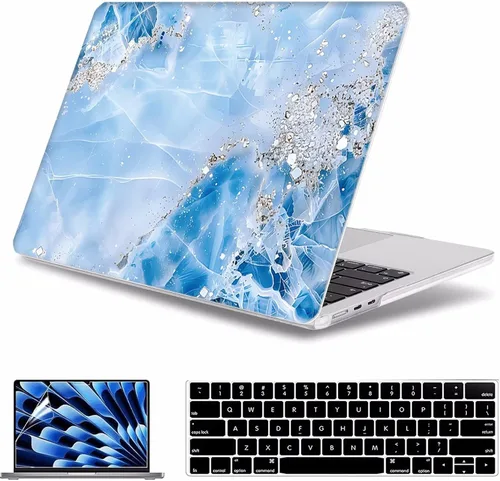 Vista 19 de Funda para MacBook Air de 15 pulgadas A3241 A3114 A2941 (versión 2023 2024 2025) – Carcasa rígida protectora a presión para MacBook Air de 15.3