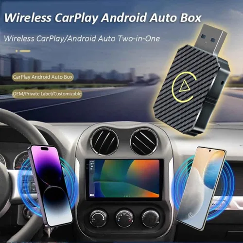 Vista 3 de Car Wired to Wireless Carplay Wireless Adapter for BMW X6 (2010-2025), Plug and Play Low Latency Automatic Connection