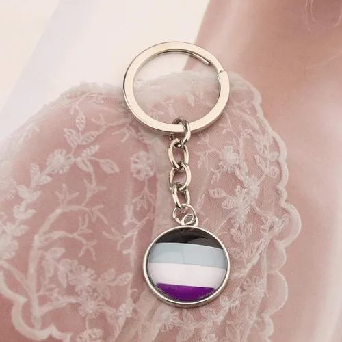 Vista 4 de CHOORO Llavero de orgullo gay LGBT, llavero de orgullo arcoíris, joyería LGBT, regalo de orgullo bisexual, regalo de orgullo transgénero