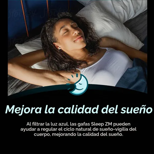 Vista 3 de Sleep ZM Blue Light Blocking Glasses for Sleep - 99% Amber, Black Wayfarer 87% fotocromático