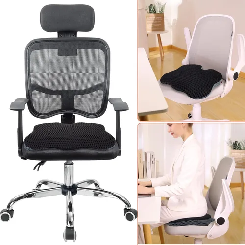 Vista 11 de Cojín de asiento de automóvil, cómodos cojines de espuma viscoelástica para conducir, cojín de asiento para conductor de asiento de automóvil