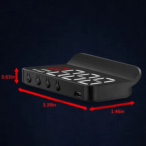 Vista 4 de Head Up Display, HUD GPS universal para coche, interfaz USB del velocímetro, velocidad, dirección de conducción, sobrevelocidad, código de falla