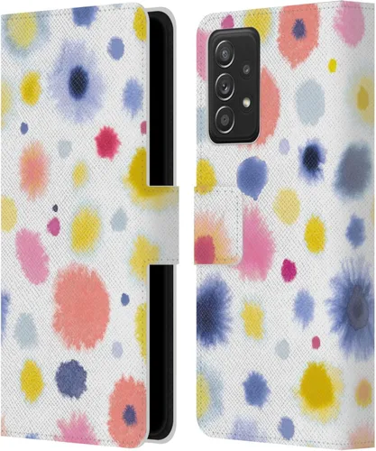 Vista 9 de Head Case Designs Officially Licensed Ninola Color Joy Pattern Abstract Leather Wallet Case Compatible with Samsung Galaxy A53 5G (2022)