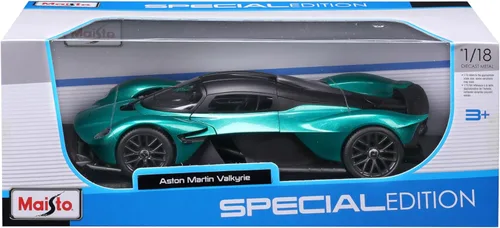 Vista 9 de Maisto 1:18 Scale Special Edition 2022 Aston Martin Valkyrie Vehículo fundido a presión, verde
