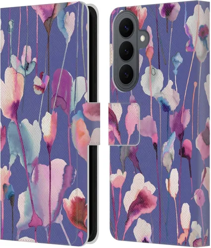 Vista 198 de Head Case Designs Officially Licensed Ninola Abstract Poppies Lilac Floral Leather Wallet Case Compatible with Samsung Galaxy A07 4G