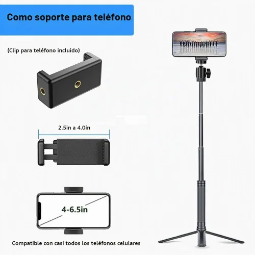 Vista 4 de JCWINY Soporte de cámara web de 30 pulgadas de alto, trípode extensible para cámara web de escritorio, trípode para cámara web de aluminio, soporte
