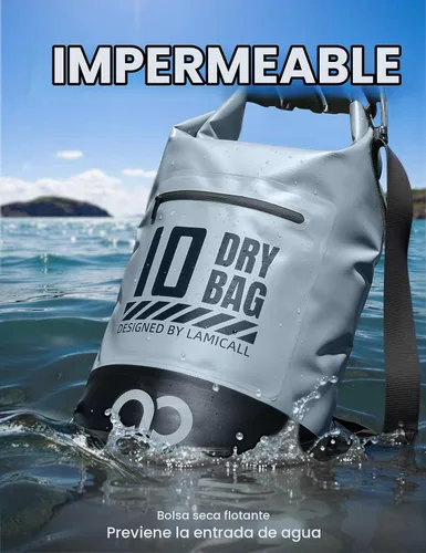 Vista 3 de Lamicall Mochila impermeable con bolsa para teléfono 5L/10L/20L/30L/40L Gris azulado
