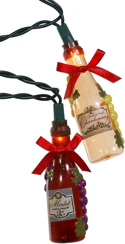Vista 3 de Kurt Adler UL - Botella de vino de 10 luces con juego de luces adhesivas