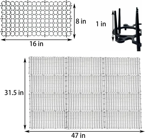 Vista 6 de Fhiny Tapete disuasorio para gatos de 8 x 16 pulgadas, paquete de 12 alfombrillas para gatos con pico repelente de gatos para cobertura de gatitos