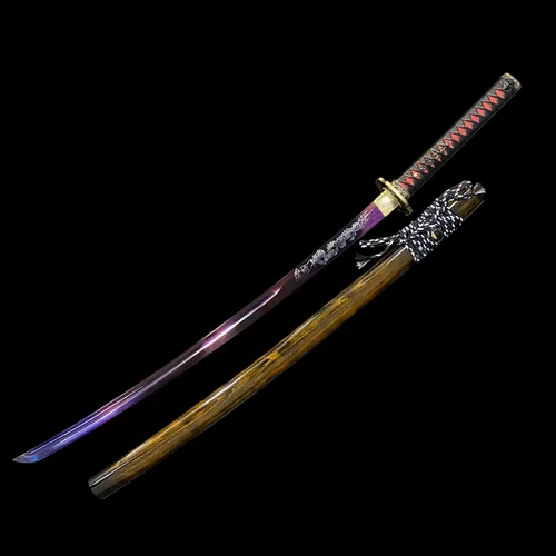 Vista 2 de 9260 Primavera Acero Afilado Hecho A Mano Espada Katana Espada Real Japonesa Samurai Espada Espada Espada Completa Espiga