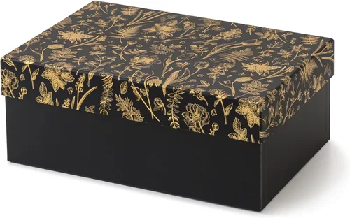 Vista 9 de Soul & Lane Caja decorativa de almacenamiento de fotos con tapa, 11.7" × 7.7" × 4.5", caja de memoria para recuerdos, organizador de fotos de cartón