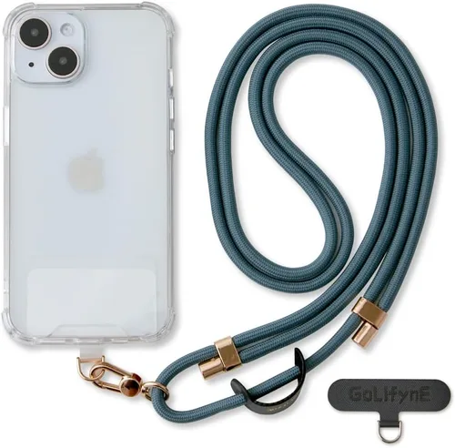 Vista 11 de Cordón universal para teléfono, correa cruzada antirrobo para iPhone 17 Pro Max y la mayoría de teléfonos inteligentes, soporte ajustable