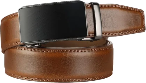 Vista 3 de Lavemi - Cinturón de cuero con hebilla automática, con elegante caja de regalo