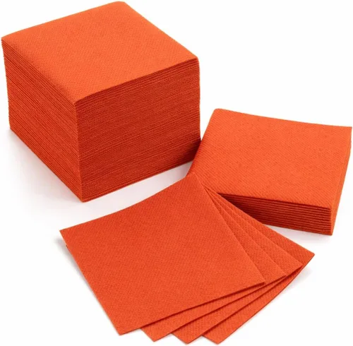 Vista 22 de AH AMERICAN HOMESTEAD Servilletas de cóctel de papel, servilletas desechables similares al lino, 4.75 x 4.75 pulgadas, servilletas cuadradas a Azul