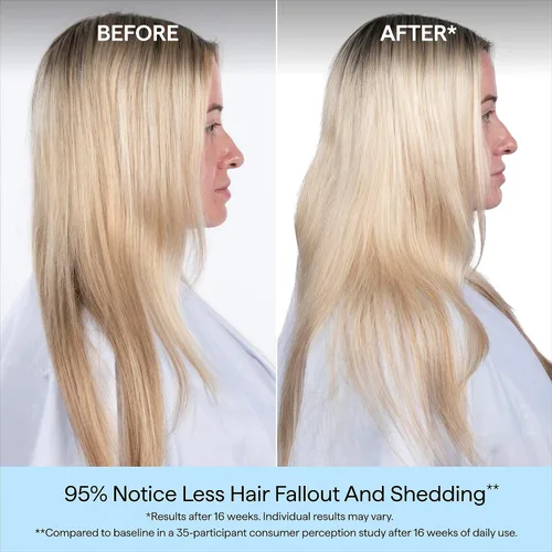 Vista 3 de Briogeo Destinado a la densidad de cafeína + suero de densidad de péptidos de biotina Aumenta el grosor y el volumen del cabello para cabello fino