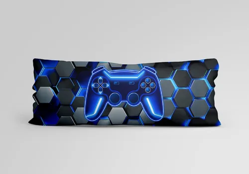 Vista 10 de NTBED Funda de almohada corporal con cierre de sobre de microfibra para videojuegos para niños y adultos (20 x 54 pulgadas, azul)