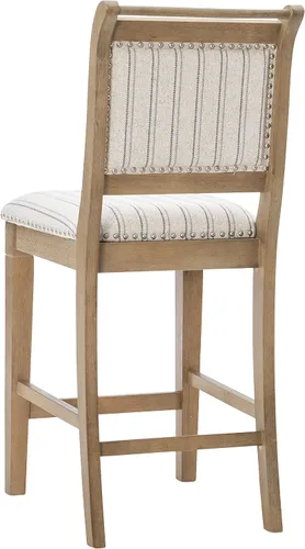 Vista 10 de Linon Home Decor Products Taburete Newton Grey para mostrador, gris lavado