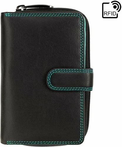 Vista 8 de Visconti RIO 13 - Cartera grande de piel suave para mujer, Rhumba Negra, Cartera grande