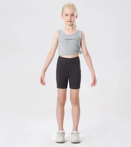 Vista 2 de MERIABNY Pantalones cortos de voleibol para niñas de 6 a 13 años