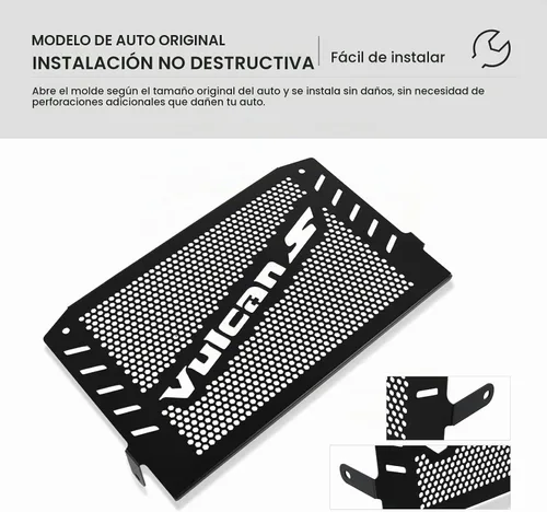 Vista 7 de Vulcan S 650 2015-2026 - Protector de radiador de aluminio VLUCAN S Protector de radiador A