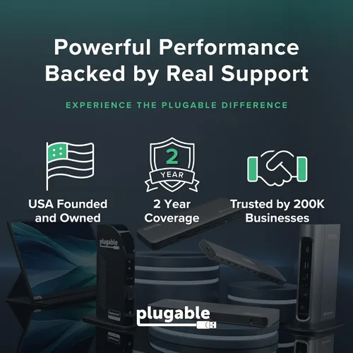 Vista 8 de Plugable Adaptador USB a DisplayPort - Conéctate a través de USB-C o USB 3.0 para agregar una pantalla de 2560 x 1440 - Compatible con Mac
