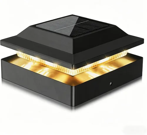 Vista 14 de Luces solares para postes de madera y vinilo de 4 x 4, paquete de 2 Negro