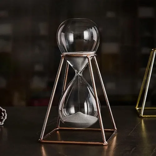Vista 4 de Temporizador de arena, vidrio de hora, reloj de arena, temporizador de reloj de arena de metal, temporizadores de arena, reloj de arena de 30
