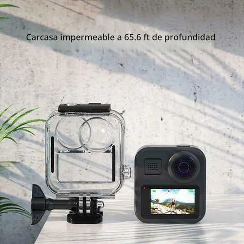 Vista 4 de Carcasa impermeable para pantalla táctil para GoPro MAX 360, protección de buceo, cubierta de buceo subacuática para Go Pro Max accesorios de cámara