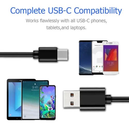 Vista 6 de Paquete de 2 cables USB C de 3 pies USB A a tipo C para Samsung Galaxy Note 20/10/10+/9/8, S20 S10 S9 S8 Plus S10E, cable de carga USB A a USB C