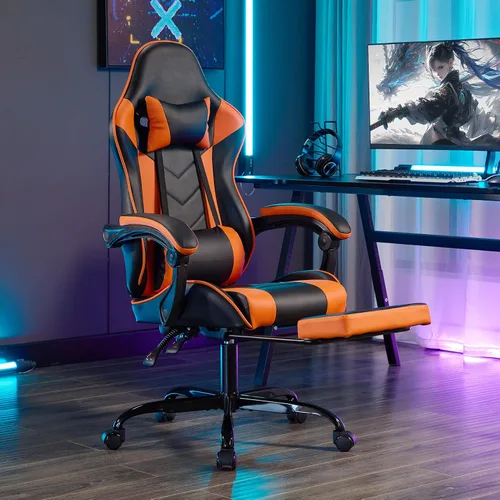 Vista 2 de Gaming Chair, Home Office Computer Chair, Ergonomic Executive Swivel Rolling Chair with Footrest Comfortable Headrest and Lumbar Support for Back