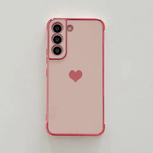 Vista 160 de phylla Funda de teléfono compatible con Samsung Galaxy A12 de 6.5 pulgadas, lindo corazón chapado en oro, elegante funda de lujo para mujer