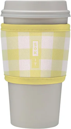 Vista 208 de Sok It HotSok Coffee & Tea - Funda de neopreno con aislamiento reutilizable (floral abstracto)