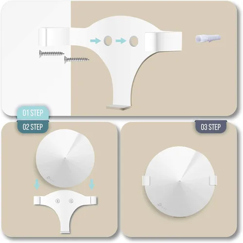 Vista 7 de ALLICAVER Soporte de pared compatible con Deco M5, soporte de metal resistente compatible con Deco M5 Mesh WiFi (M5-1 unidad)