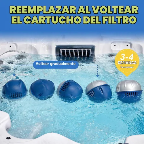 Vista 3 de Paquete de 8 cartuchos de repuesto para sistema flotante Frog Ease Plateado