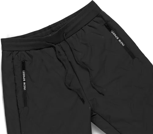 Vista 4 de LBL Leading the Better Life Pantalones de forro polar de invierno para hombre, pantalones deportivos con forro de sherpa, pantalones deportivos