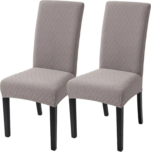 Vista 24 de SearchI Juego de 2 fundas elásticas para sillas Parsons de comedor, fundas elásticas con estampado de elastano, extraíbles, lavables, fundas