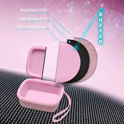Vista 5 de XANAD - Carcasa rígida compatible con altavoces JBL Go 4 / GO 5 / Go 3 Ultra, color rosa