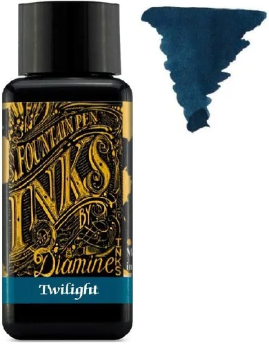 Vista 2 de Diamine - Tinta para pluma estilográfica de 1.0 fl oz - Rueda de color - 6 botellas - Roble otoñal, Syrah, Macassar, Earl Grey, Aurora Borealis